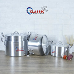 Klassic Aluminium Steel Supreme Cooking Pots Set – Durable, Easy-to-Clean Cookware for Gas, Electric & Induction Hobs (UK) - Klassic Kitchenware UK