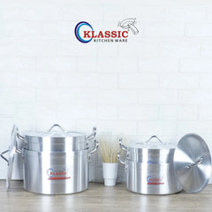 Klassic Aluminium Steel Supreme Cooking Pots Set – Durable, Easy-to-Clean Cookware for Gas, Electric & Induction Hobs (UK) - Klassic Kitchenware UK