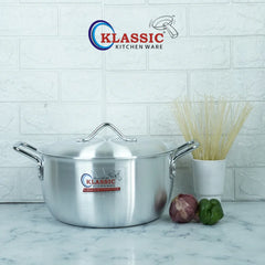 Klassic Aluminium Steel Crescent Series Cooking Pots Set - Premium Cookware for Gas and Electric Stove, Easy to Clean, Durable - Klassic Kitchenware UK