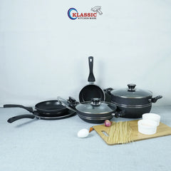 Klassic Pride 5 Pcs Non Stick Pots and Pans Cookware Set - Suiable for All Stoves | Dishwasher Safe - Klassic Kitchenware UK