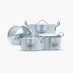 Klassic Aluminium Steel Supreme Cooking Pots Set – Durable, Easy-to-Clean Cookware for Gas, Electric & Induction Hobs (UK) - Klassic Kitchenware UK