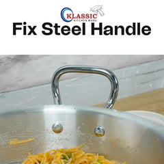 Klassic Aluminium Steel Flat Woks Set - Premium Cookware for Gas and Electric Stove - Easy to Clean - Klassic Kitchenware UK