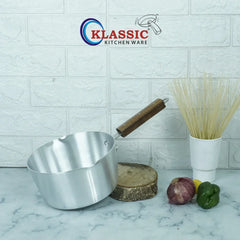 Klassic Aluminium Steel Milk Pan with Wooden Handle - Durable and Stylish - Klassic Kitchenware UK
