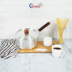 Klassic Aluminium Steel Sauce Pan - Premium Cookware for Gas and Electric Stove, Easy to Clean, Durable - Klassic Kitchenware UK