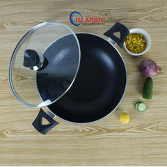 Klassic Induction Base Wok - Versatile Non-Stick deep Wok Cookware for Flawless Stir-Frying | Heat-Resistant Handle | Easy to Clean - Klassic Kitchenware UK