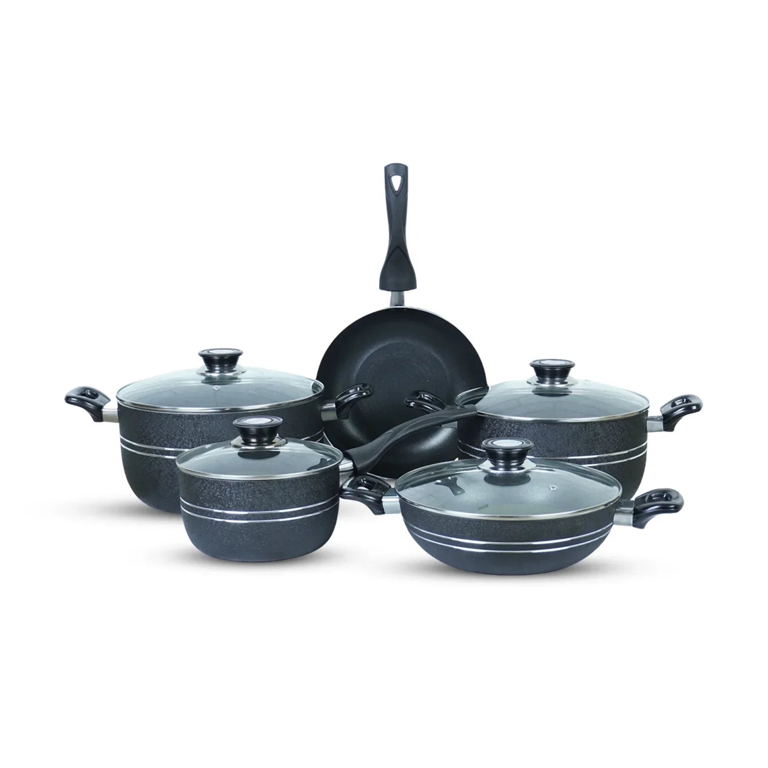 Klassic Crescent 5Pcs Non Stick Cookware Set - Suitable for All Stoves | Dishwasher Safe - Klassic Kitchenware UK