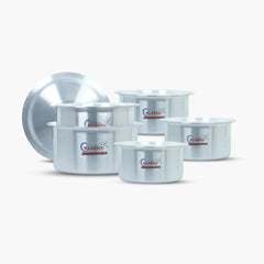Klassic Aluminium Steel Indiana Cooking pot Set - Premium Cookware Pots for Gas and Electric Stove, Easy to Clean, - Klassic Kitchenware UK